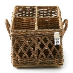 Rustic Rattan Couvert Basket Square, Rattankorb
