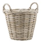 Korb aus Rattan mit Kunststoffeinsatz, Höhe 30 cm