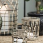 Kerzenhalter für Teelicht mit Bambusgeflecht Höhe 8cm – Bild 3