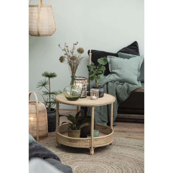 Kerzenhalter für Teelicht mit Bambusgeflecht Höhe 9.7cm – Bild 5