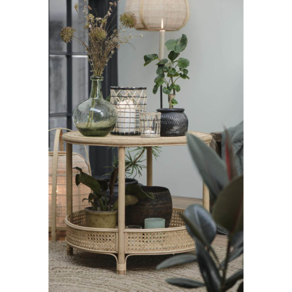 Kerzenhalter für Teelicht mit Bambusgeflecht Höhe 9.7cm – Bild 7