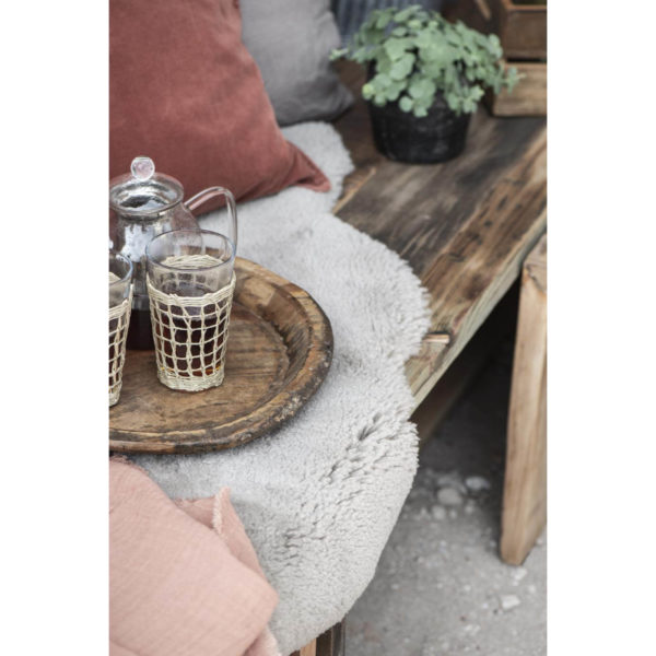 Trinkglas mit Strohgeflecht aus Seegras – Bild 15