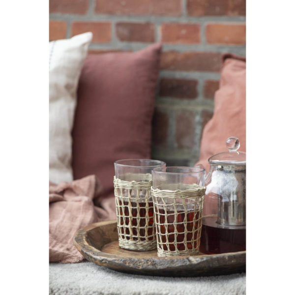 Trinkglas mit Strohgeflecht aus Seegras – Bild 16