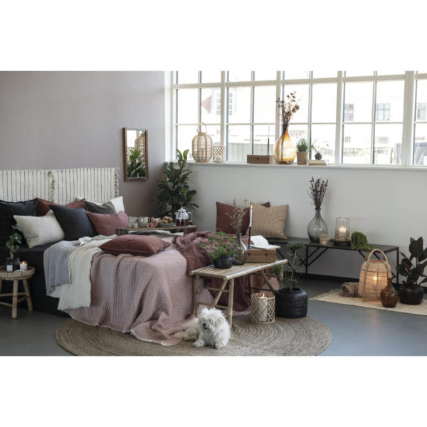 Vase Glasballon 28cm graues Glas mundgeblasen – Bild 3