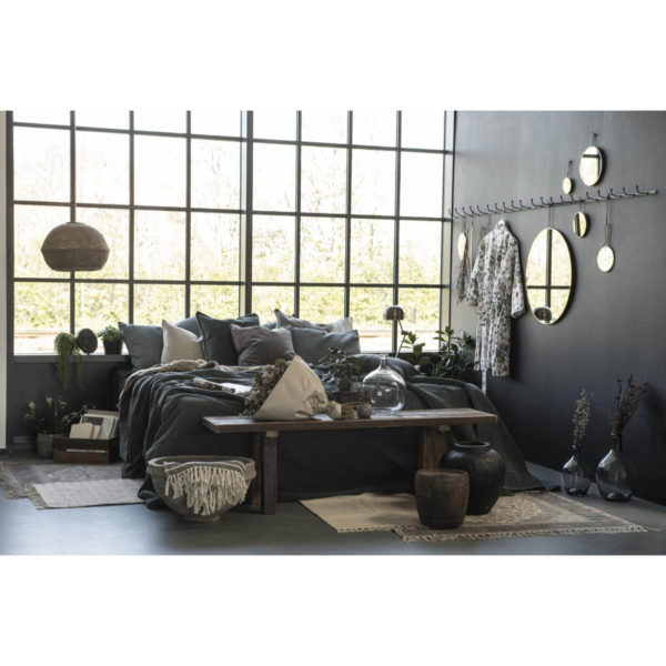 Vase Glasballon 28cm graues Glas mundgeblasen – Bild 6