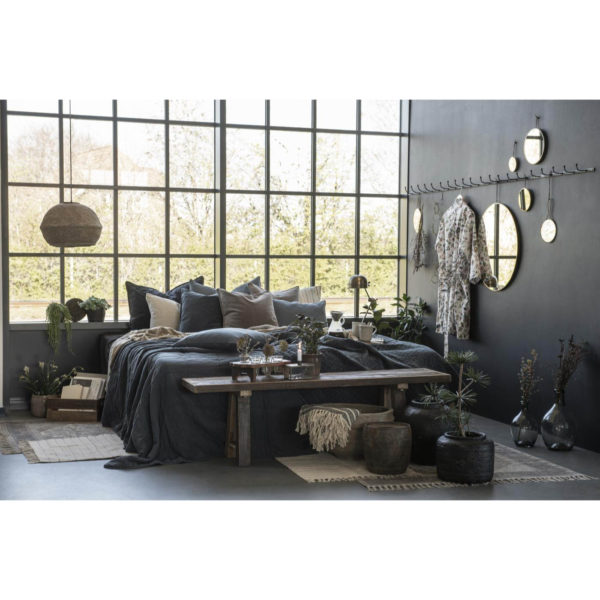 Vase Glasballon 28cm graues Glas mundgeblasen – Bild 7