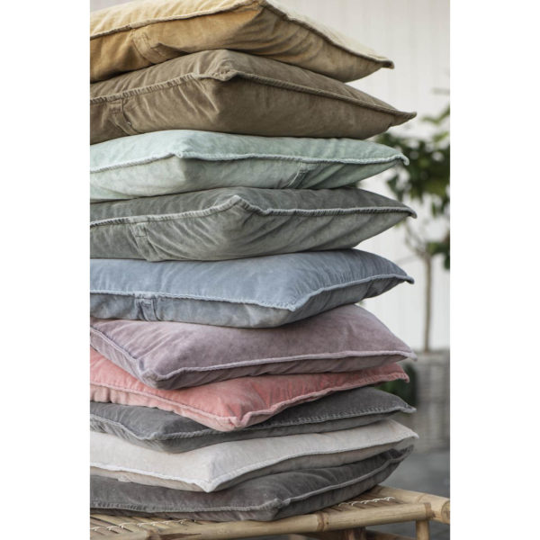 Kissenbezug Velours smoke grau – Bild 2