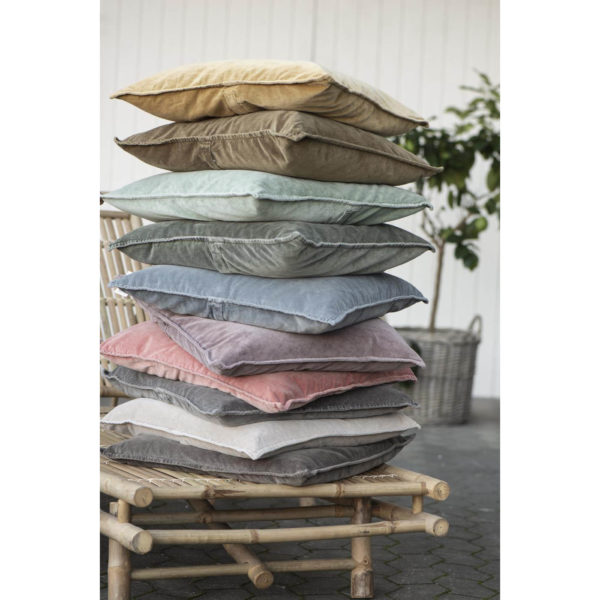 Kissenbezug Velours smoke grau – Bild 3