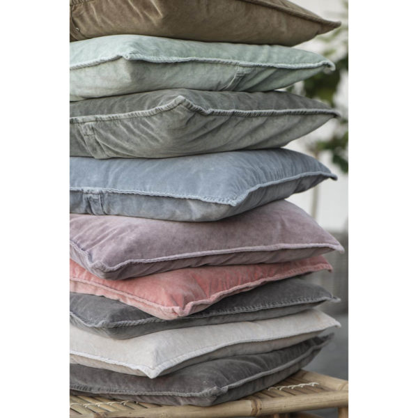 Kissenbezug Velours smoke grau – Bild 4