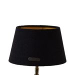 Chic Lampshade schwarz/gold 15x20, Lampenschirm klein