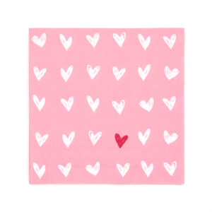 Servietten Lennja Herz pink von Boltze