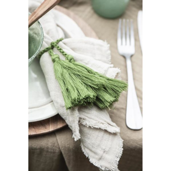 Quaste doppelt 40cm grün – Bild 3