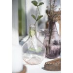 Unika Vase langer Hals klar / leicht rose 16cm – Bild 3