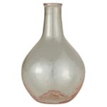 Unika Vase langer Hals klar / leicht rose 16cm