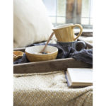 Stoffserviette doppelt gewebt dunkelgrau – Bild 3