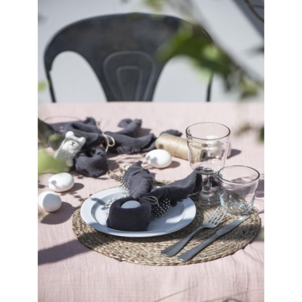 Stoffserviette doppelt gewebt dunkelgrau – Bild 6