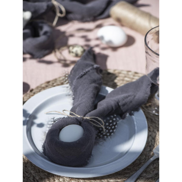 Stoffserviette doppelt gewebt dunkelgrau – Bild 7