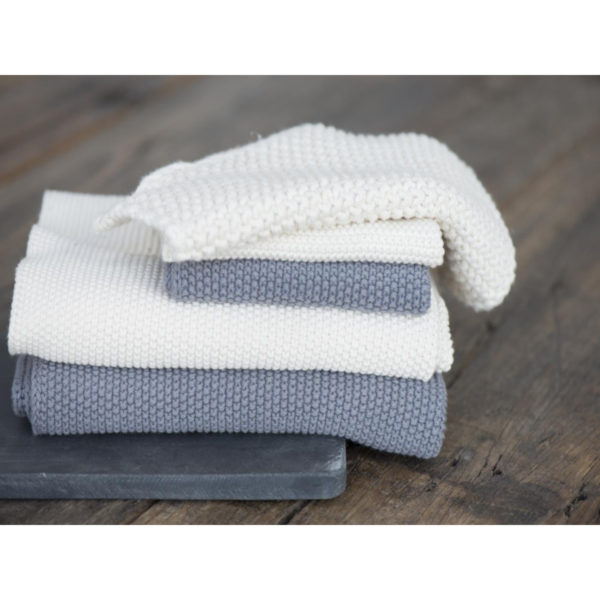 Handtuch Mynte dunkelgrau gestrickt – Bild 2