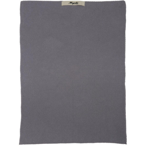 6352-16_W1400 Handtuch Mynte dunkelgrau gestrickt