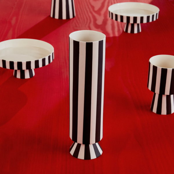Toppu Vase High white / black – Bild 4