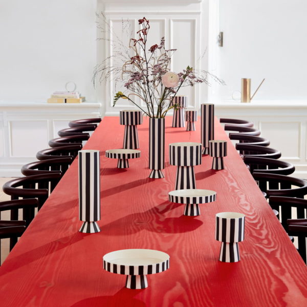 Toppu Vase High white / black – Bild 3