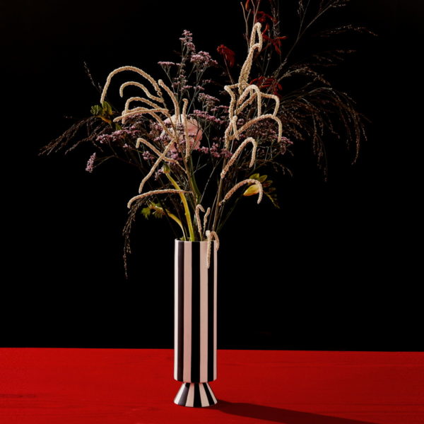 Toppu Vase High white / black – Bild 2