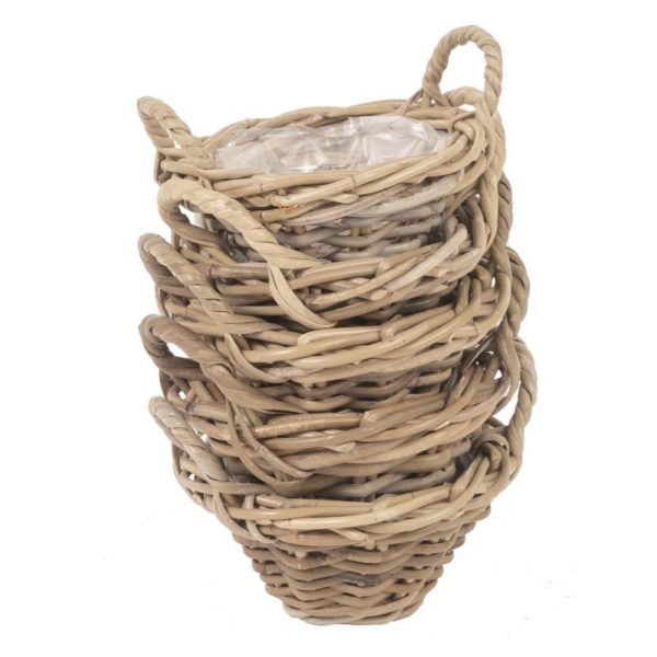 Pflanzkorb Rattan mit Henkel 20x9cm – Bild 2
