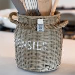 Rustic Rattan Utensils Pot – Bild 3