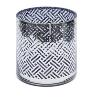 Yacht Club Hurricane L blue silver Windlicht
