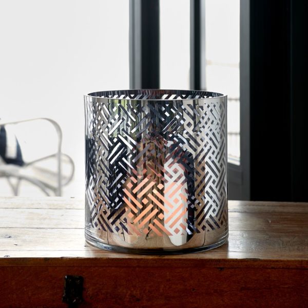 Yacht Club Hurricane L blue silver Windlicht – Bild 2