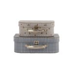 2er Set Mini Suitcase blue clay Spielkoffer Set