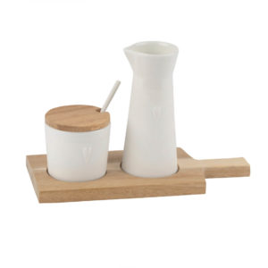 Set Kleine Freunde "Herz" Breakfast Akazie