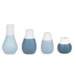 4er Mini Pastellvasen Set Blautöne 4 - 8.5cm