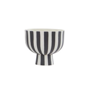 Toppu Bowl white / black 15x13cm