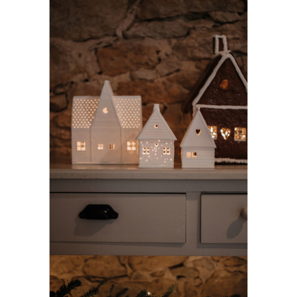 Lichthaus Lebkuchen klein 9 x 8.5 x 14cm – Bild 3