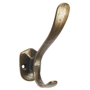 Metall Wandhaken doppelt messingfarben