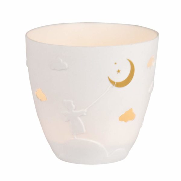 Poesielicht Engel gold Porzellan 9cm – Bild 2