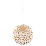 2er Set Kreisornament Christbaumschmuck gold Konfetti