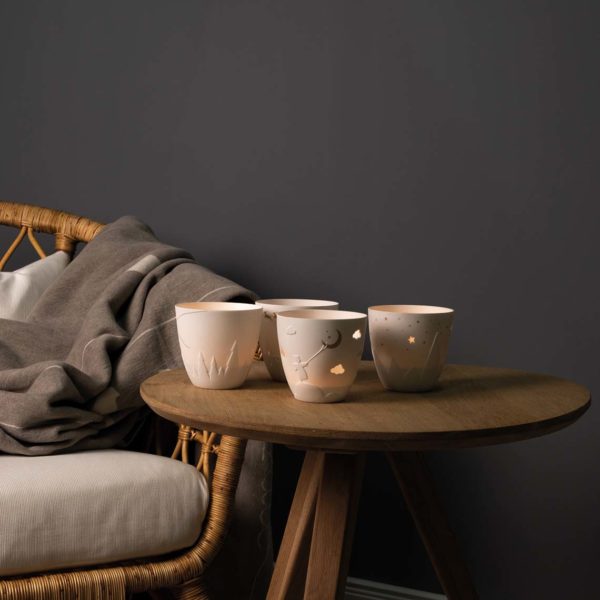 Poesielicht Engel gold Porzellan 9cm – Bild 3