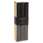 6er Set Stabkerzen Vela schwarz 2x20cm
