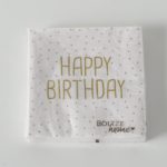 Servietten Happy Birthday weiß gold 20Stk. – Bild 2