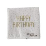Servietten Happy Birthday weiß gold 20Stk.
