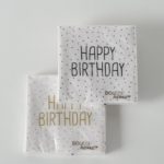 Servietten Happy Birthday weiß gold 20Stk. – Bild 3