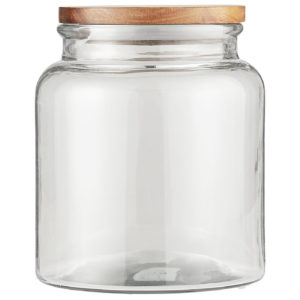 Glaskrug mit Holzdeckel 18.5cm