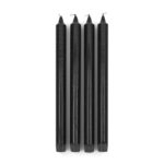 Dinner Candles Eco black 4pieces 28x2cm