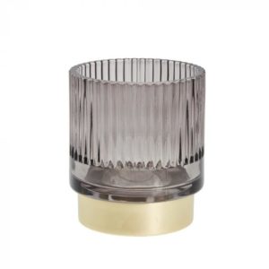 Sismille Teelichthalter dunkelgrau 9cm