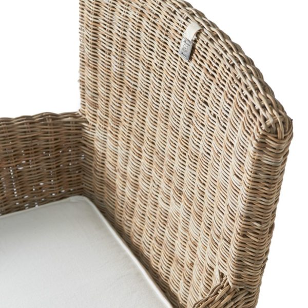 The Hamptons Dining Armchair Rattan, Esszimmerstuhl mit Sitzkissen – Bild 4