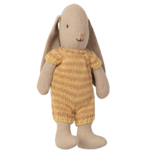Mikro Bunny Strickanzug gelb/rosa 11cm