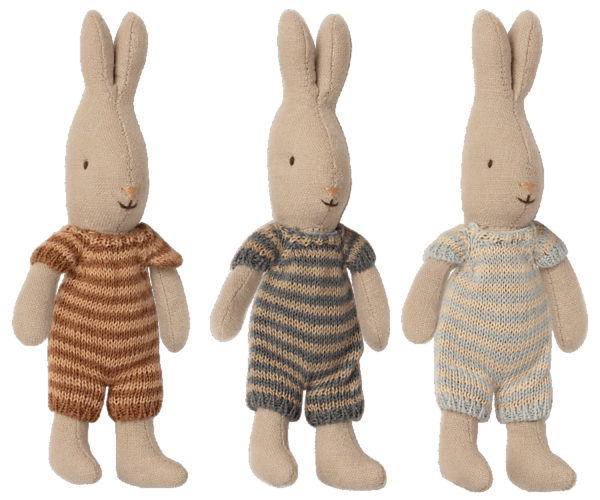 Mikro Kaninchen Strickanzug rot 16cm – Bild 2