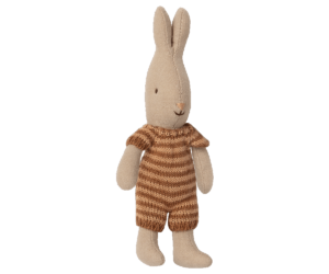 Mikro Kaninchen Strickanzug rot 16cm